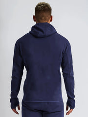 Men's Solid Hooded Zipper Jacket for Spring Autumn