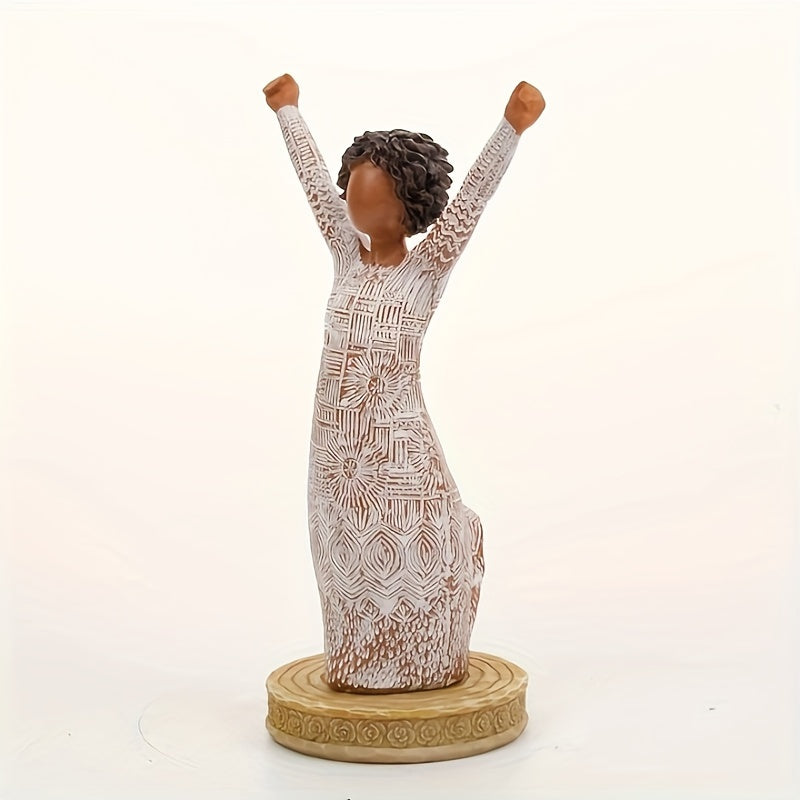 Hand Painted Dancing Girl Figure Statue Ornament