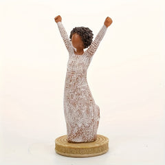 Hand Painted Dancing Girl Figure Statue Ornament