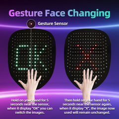 LED Mask with Gesture Sensing Halloween Costume Props