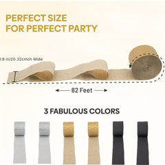 6 Rolls Crinkle Paper Ribbon 149 96 Meter Value Pack - Silver