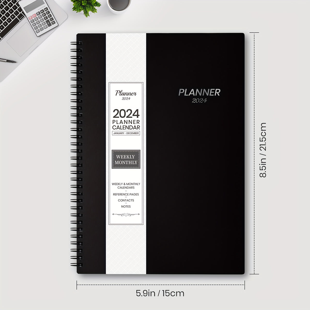 1PC Planner Weekly Monthly Calendar Spiral 12 Months From JAN to DEC Office Plan