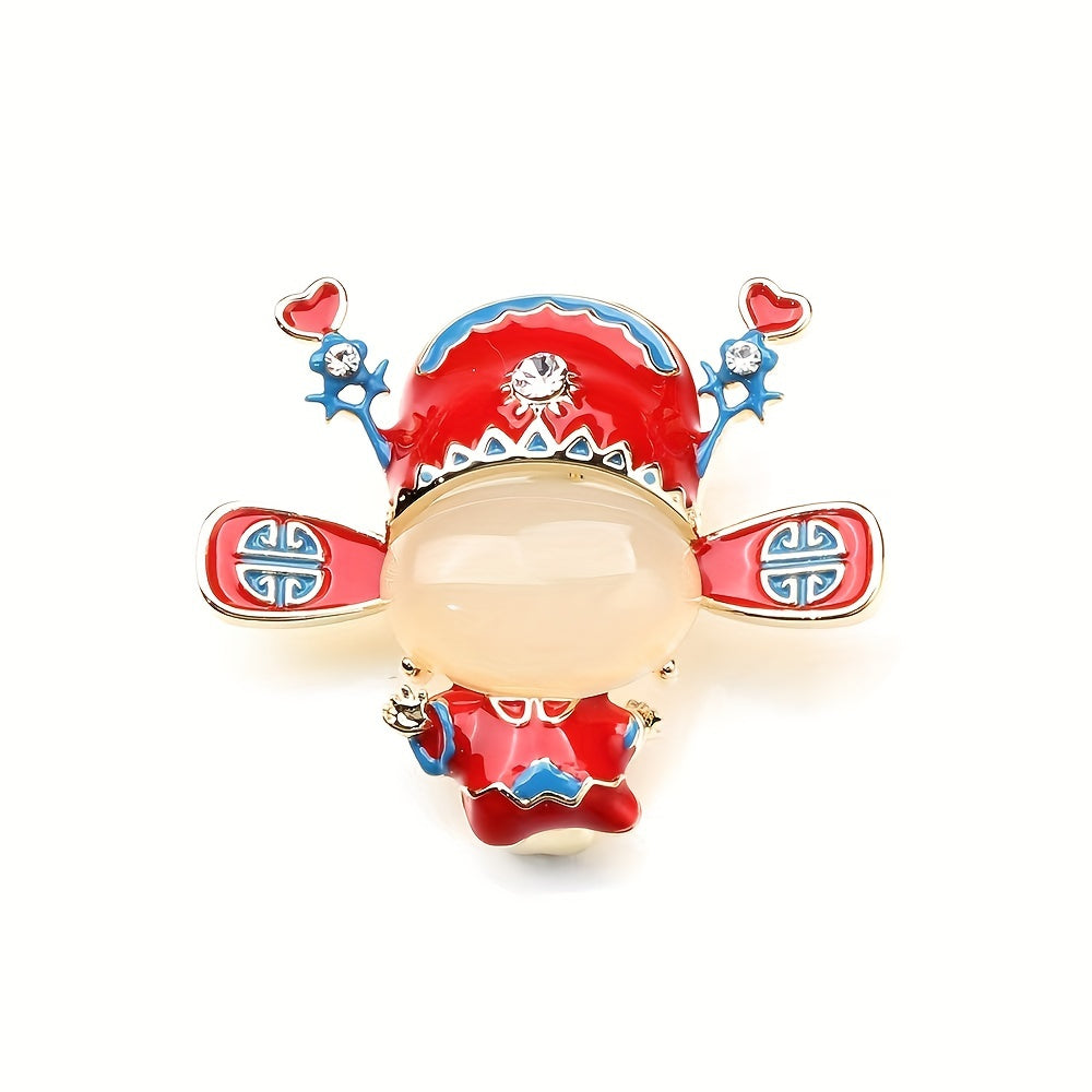 Lovely Drip Oil Red Men Brooch Cartoon Bag Accessories