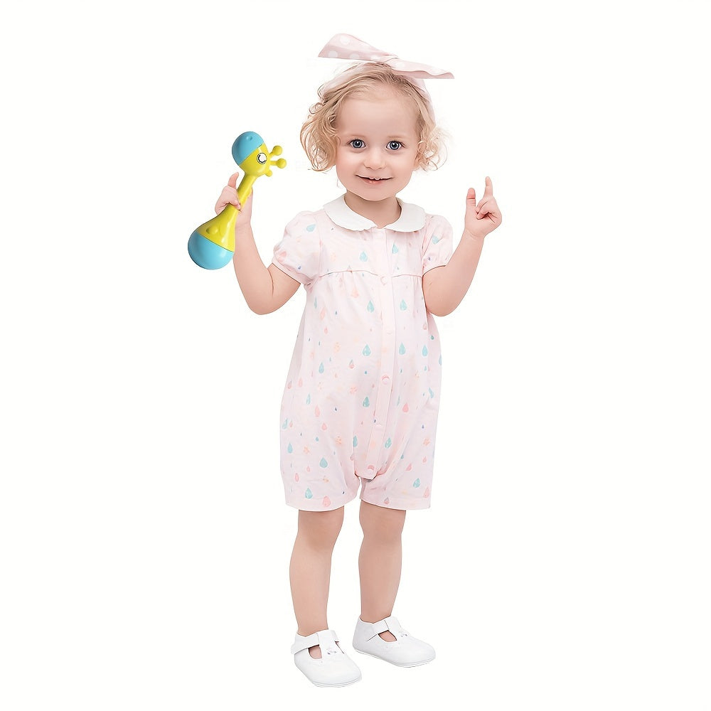 Giraffe Hand Chime Toy ABS Plastic Manual Musical Instrument for Kids