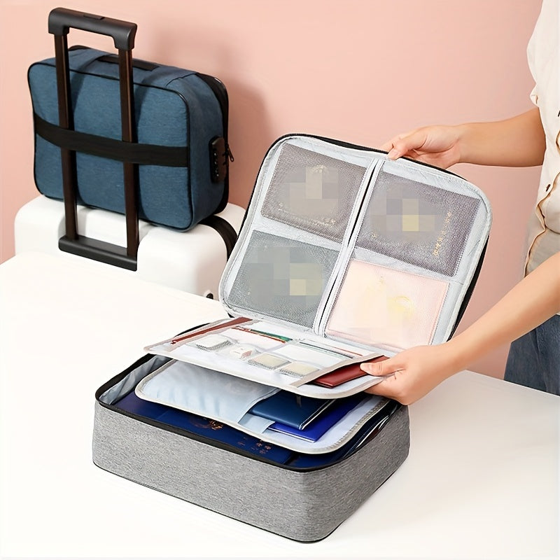 Portable Document Storage Bag Business Card Holder