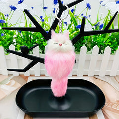 Cute Fox Pendant Keychain Plush Bag Charm Car Keychain