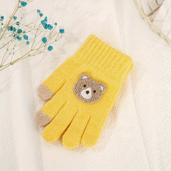 Winter Cartoon Bear Kids Gloves for Boys and Girls