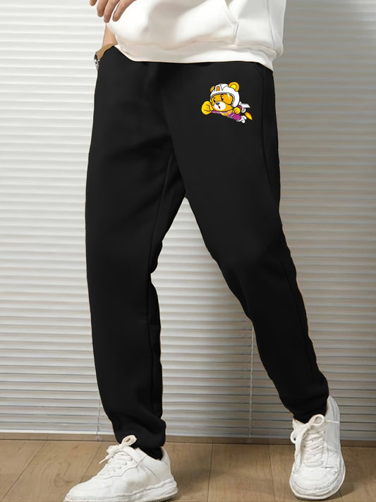 Bear Print Men's Casual Sweatpants