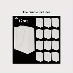 12pcs Reusable Gift Bags Non Woven Tote Bags Eco friendly Fabric Cloth
