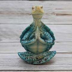 Sea Turtle Meditation Figurine - Yoga Sea Turtle Garden Decor