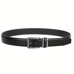 Men's Lizard Pattern Double Circle PU Leather Belt