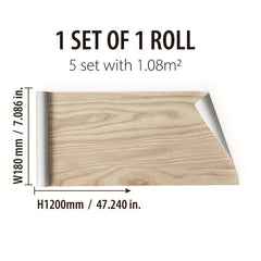 Wood Grain Print Waterproof Floor Sticker 119x18cm