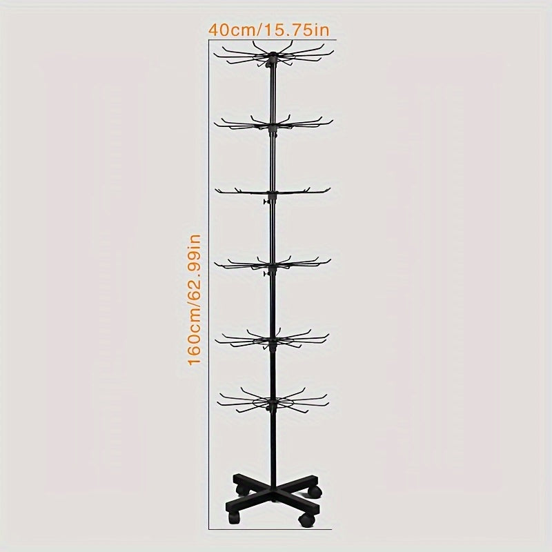 6 Layer Rotating Display Stand for Jewelry Socks Toothbrush
