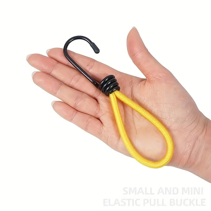 3pcs Outdoor Camping Tent Elastic Rope Buckle Fixed Elastic Bundle Rope Hook