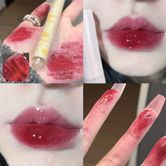 Small Flower Clear Lip Glaze Love Jelly Mirror Lipstick