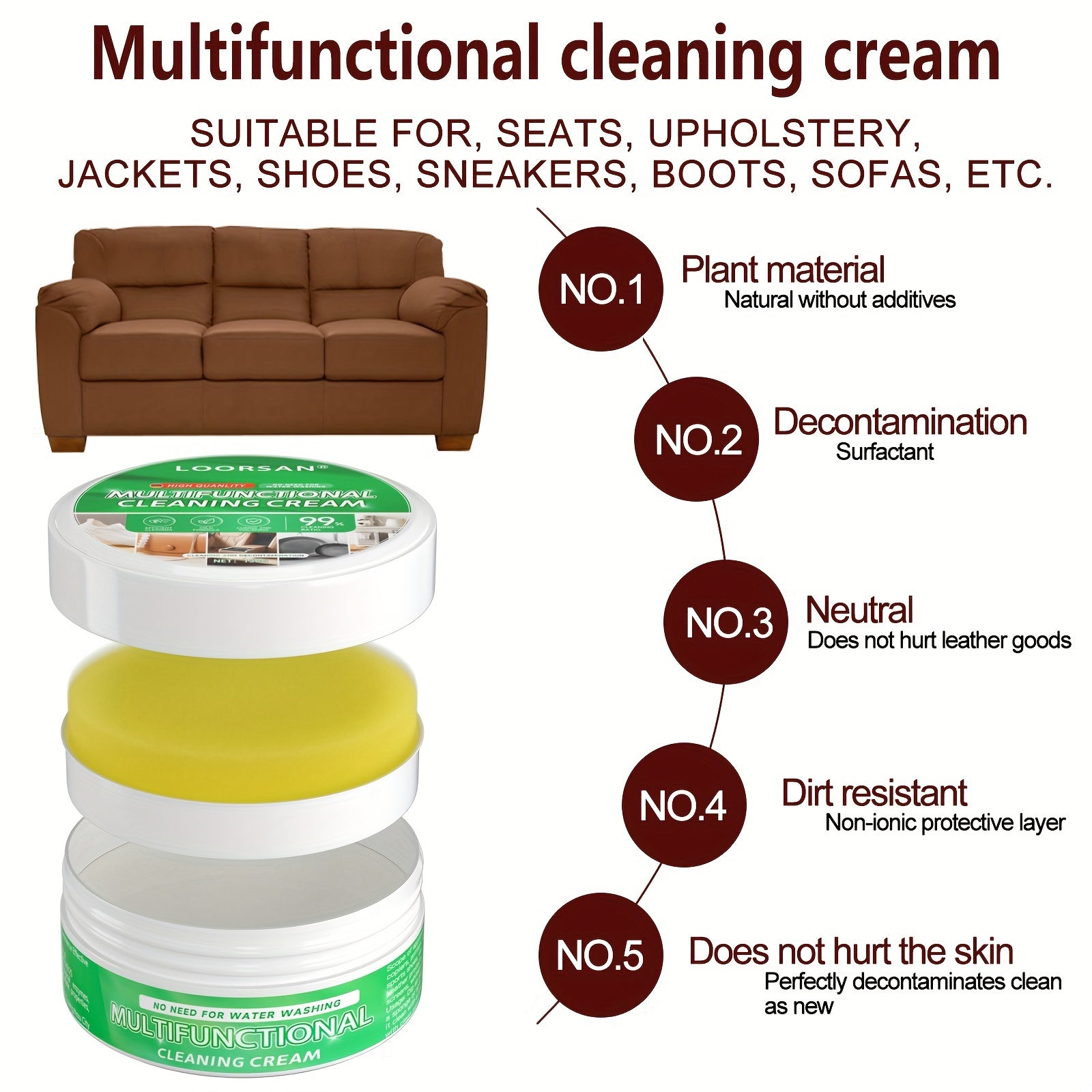 Car Seat Maintenance Cream for Cleaning Shoes and Sofa