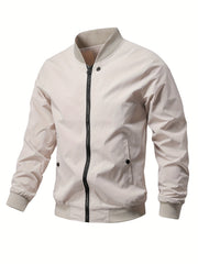 Men's Casual Zip up Regular Fit Jacket Lightweight Baseball Jacket