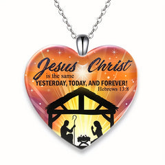 Heart Shaped Crystal Pendant Alphabet Necklace Gift