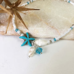 Starfish Conch Beach Anklet Beaded Ankle Bracelet