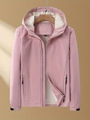 Men's Warm Fleece Hooded Jacket for Fall Winter