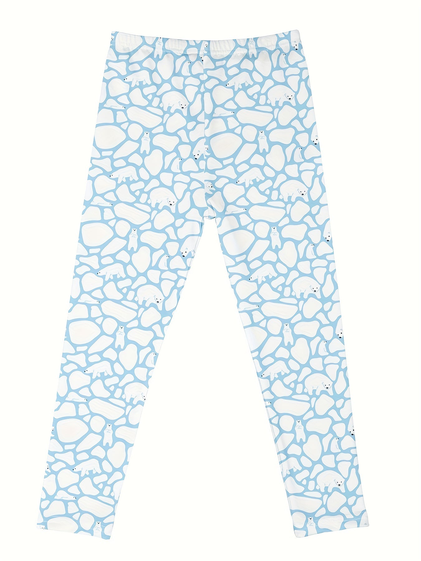 Dalmatian Print Girls Sports Leggings Elastic Tight Pants