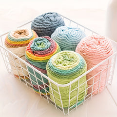 Multicolor Rainbow Yarn 5 Stranded DIY Knitting Crocheting Doll Pillow Blank