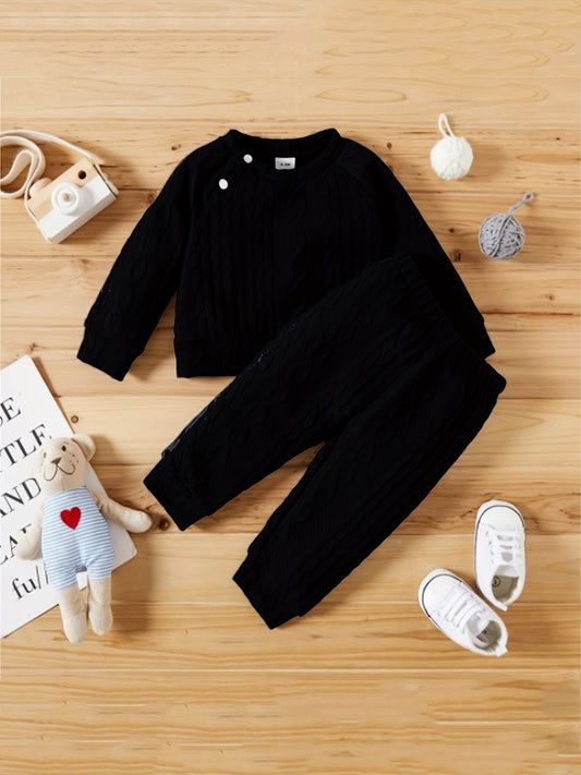 Boys Casual & Thermal Thick 2pcs Set Fall Winter