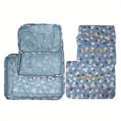 6pcs Portable Storage Bags Waterproof Clothes Organizer & Cosmetic Toiletry Bags