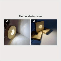 8cm Square/Round Wooden LED Lighted Base for Resin Molds Display