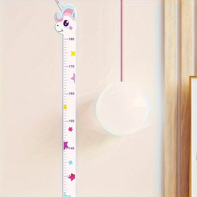 Cartoon Animal Print Height Chart Wall Decal PVC Growth Measuring Stick