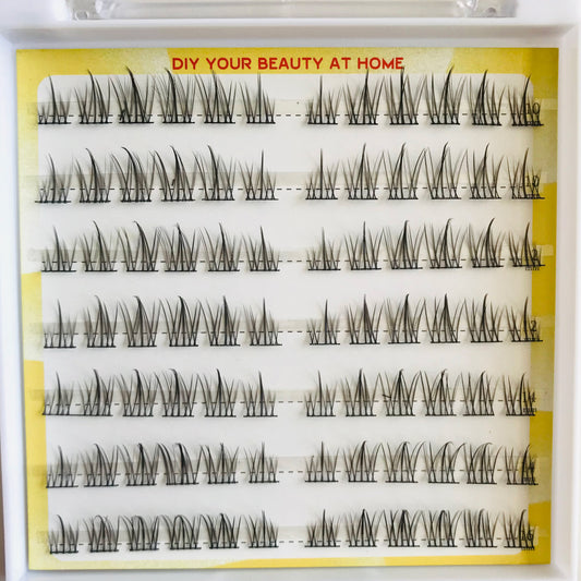 DIY Lower False Eyelashes Cluster Lashes Brown Natural Curling Extension