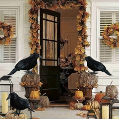 Halloween Crow Ornament Simulation Crow Animal Model Bird Scary Toys