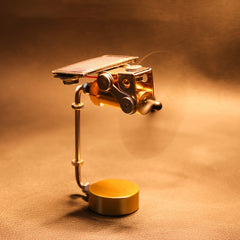 Solar Panel Copper Windmill Ornament Science Puzzle Toy Demonstration Decor