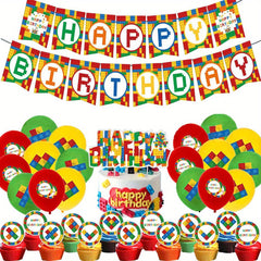 32pcs Building Blocks Birthday Party Supplies Set