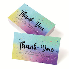 Pack of 50 Thank You Cards - 8.89 x 5.33 cm