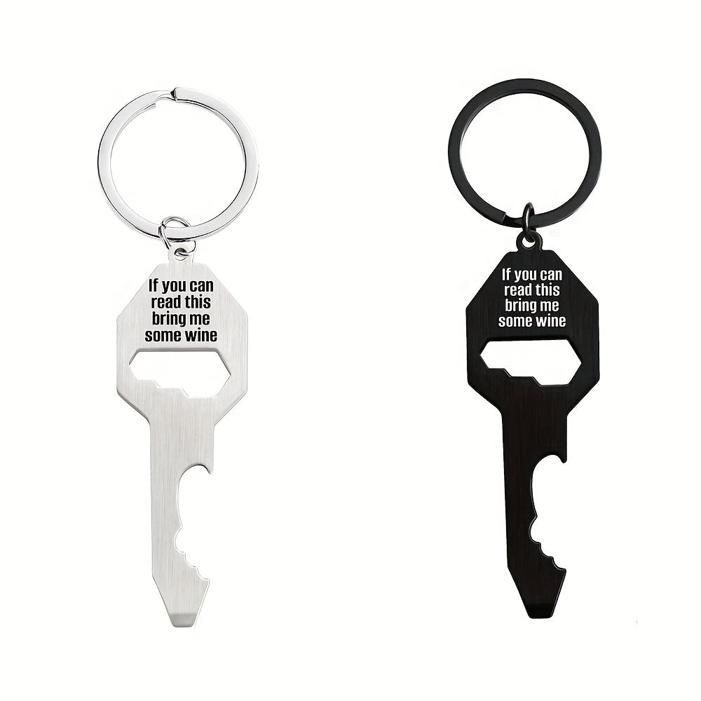 Men's Bottle Opener Pendant Keychain Screwdriver Keyring