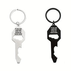 Men's Bottle Opener Pendant Keychain Screwdriver Keyring