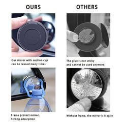 2Pcs Blind Spot Car Mirrors 2 Inch HD Glass Convex 360 Wide Angle Mirror