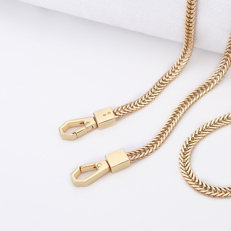 Iron Flat Chain Shoulder Bag Purse Chain Straps Accessories