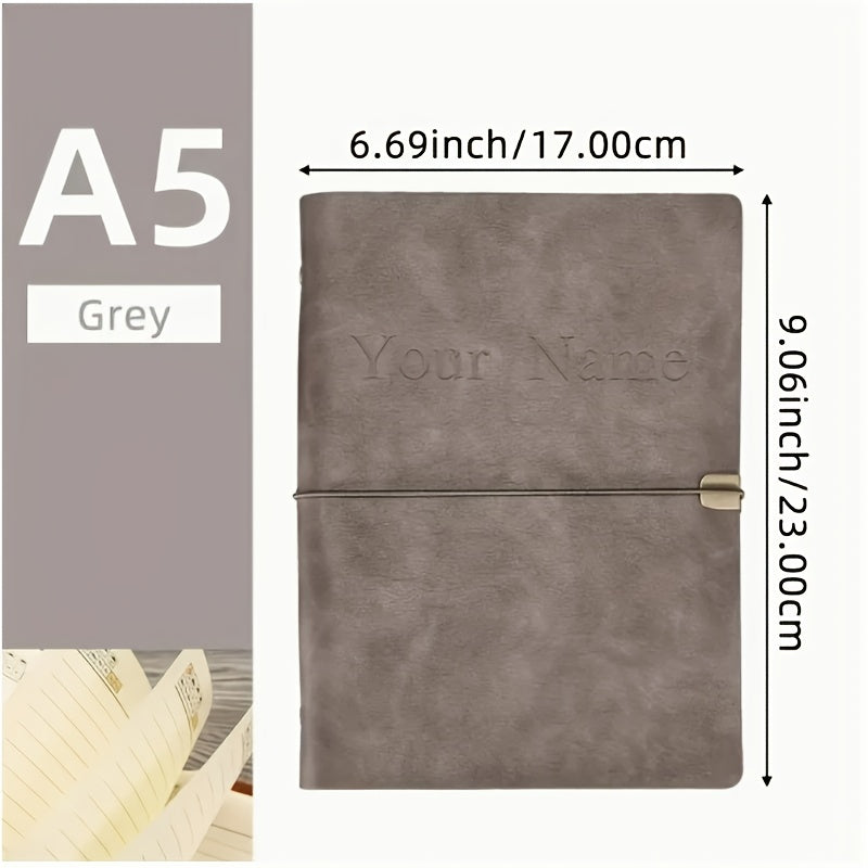 Customized Engraved A5 Faux Leather Notebook