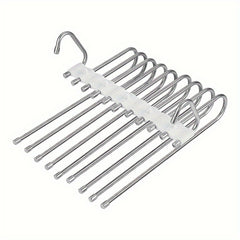 9 Layers Pants Hangers Space Saving Stainless Steel Rack S Type Closet Organizer