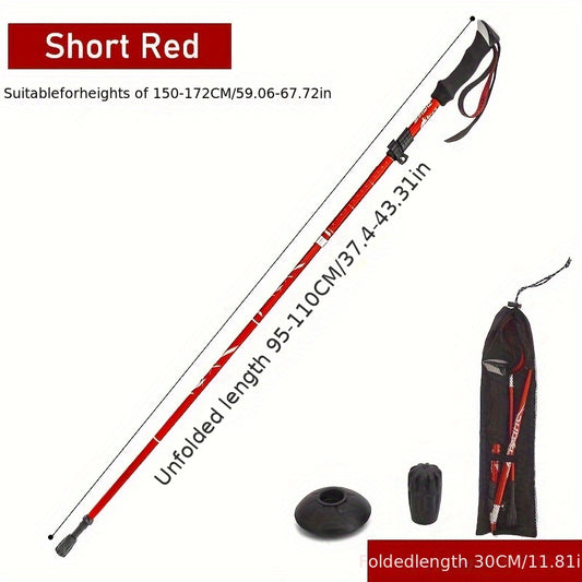 5 Section Climbing Stick Folding Aluminum Alloy Lightweight Retractable Walking