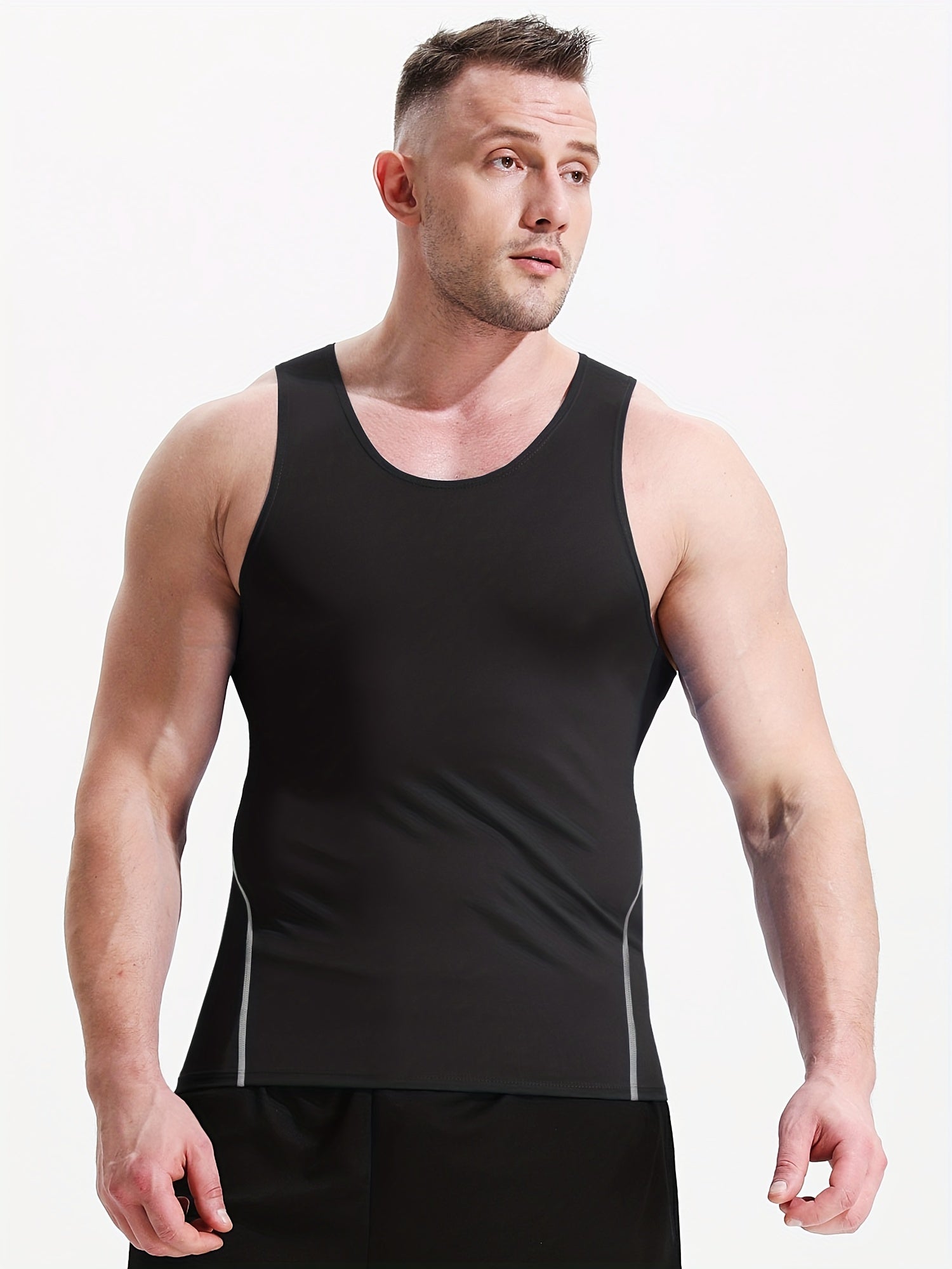 Men's Sleeveless High Stretch Base Layer Tank Top