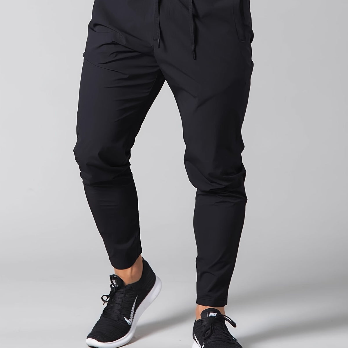 Men's Solid Thin Anti wrinkle Sports Pants