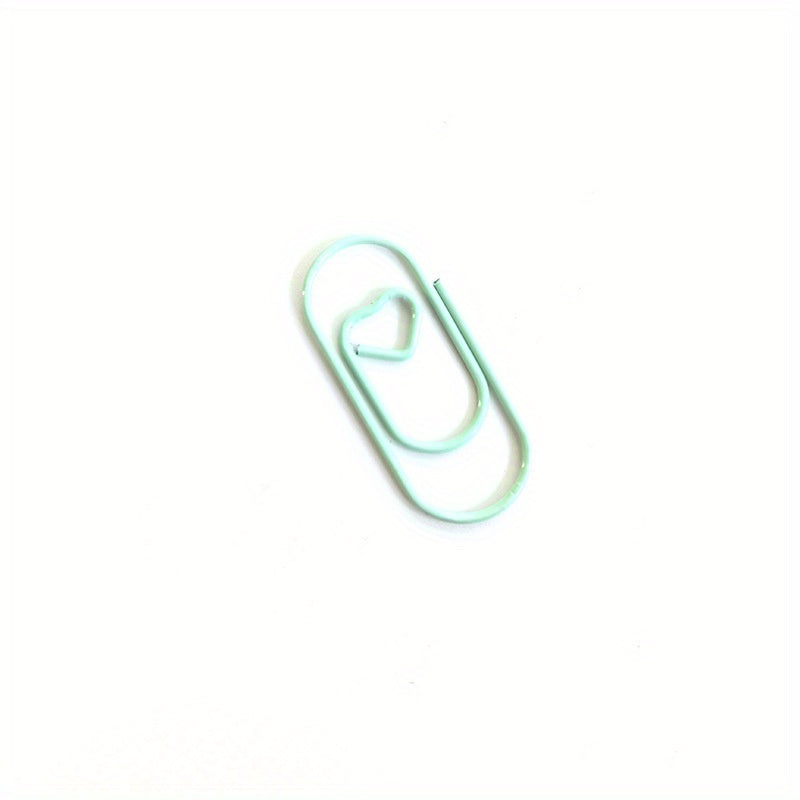 30pcs Macaron Mini Love Paper Clips Colorful Bookmark Clips