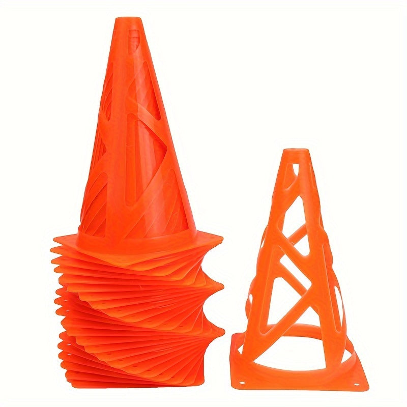 25pcs Soccer Ball Cones Agility Speed Training Equipment