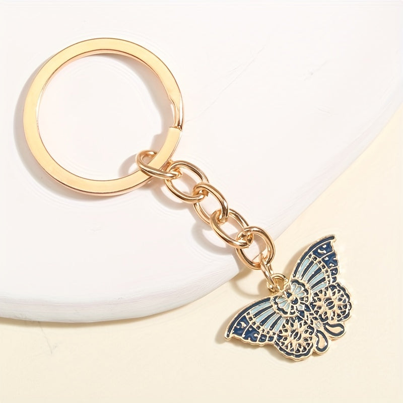 Butterfly Keychain Metal Key Ring Gift For Mom Friends