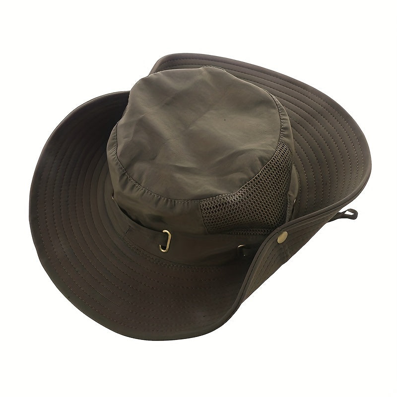 Breathable Mesh Fisherman Hat Sun Protection Drawstring Hat