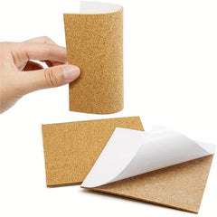 15pcs Self-adhesive Cork Coaster DIY Square Round Mat