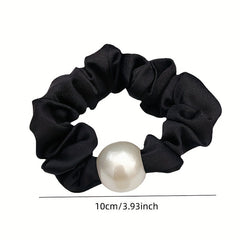Elastic Faux Pearl Hair Tie Scrunchie for Women